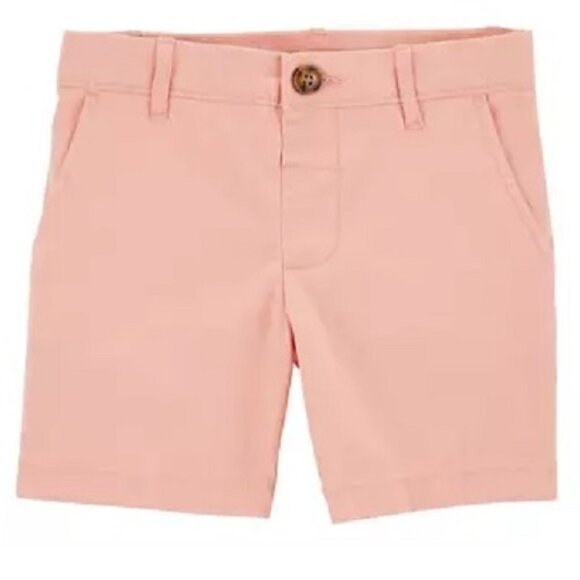Toddler Boys Carter's Soft Pink Chino Style Twill Shorts Size 2T 3T 4T 5T NWT - Picture 1 of 3